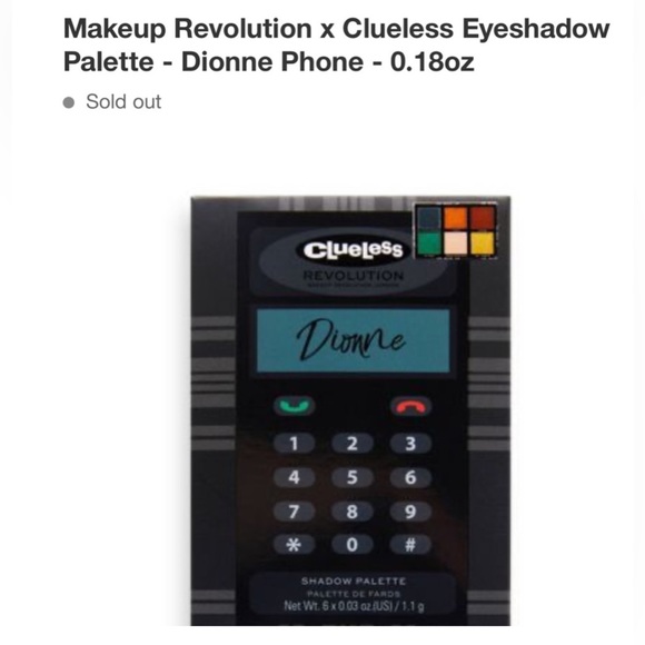 Clueless “Dionne”Makeup Revolution Phone Eye Shadow Palette - Picture 2 of 6